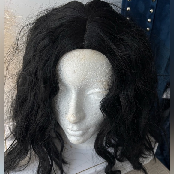 Natural black messy curly Wavy wig hair - Picture 4 of 6